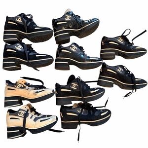 LOT OF 5 vintage CHANEL sneakers